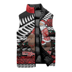 New Zealand Kiwi Santa Christmas Sleeveless Puffer Jacket He Wairua Kirihimete - Aussie Hoodie