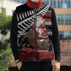 New Zealand Kiwi Santa Christmas Sleeveless Puffer Jacket He Wairua Kirihimete - Aussie Hoodie