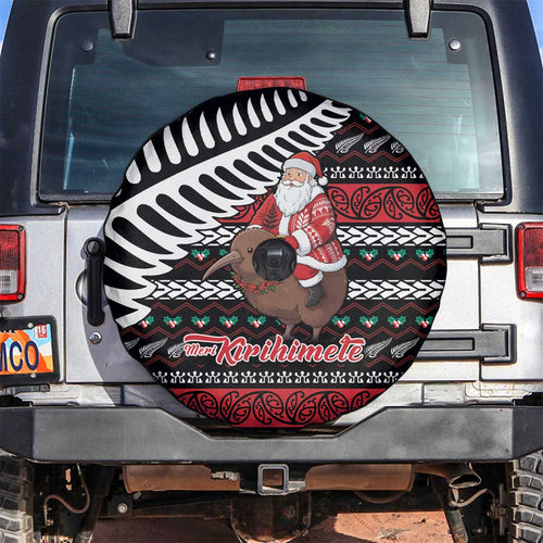 New Zealand Kiwi Santa Christmas Spare Tire Cover He Wairua Kirihimete - Aussie Hoodie