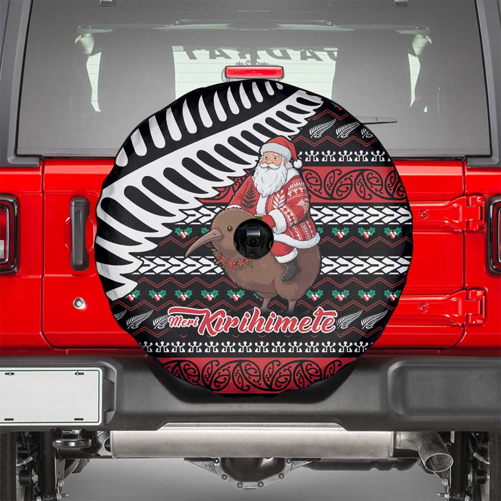 New Zealand Kiwi Santa Christmas Spare Tire Cover He Wairua Kirihimete - Aussie Hoodie