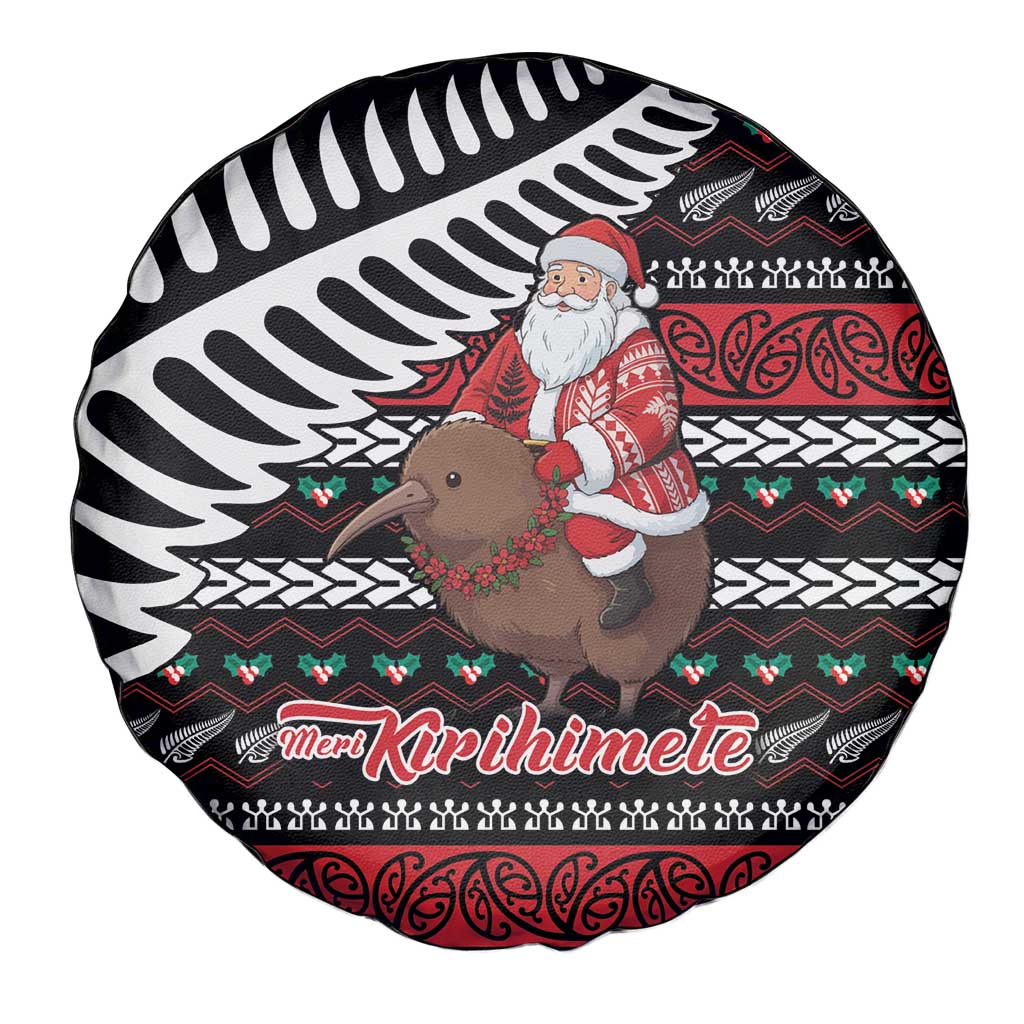 New Zealand Kiwi Santa Christmas Spare Tire Cover He Wairua Kirihimete - Aussie Hoodie