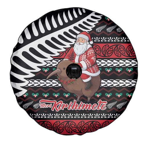 New Zealand Kiwi Santa Christmas Spare Tire Cover He Wairua Kirihimete - Aussie Hoodie