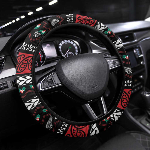 New Zealand Kiwi Santa Christmas Steering Wheel Cover He Wairua Kirihimete - Aussie Hoodie