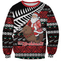 New Zealand Kiwi Santa Christmas Sweatshirt He Wairua Kirihimete - Aussie Hoodie