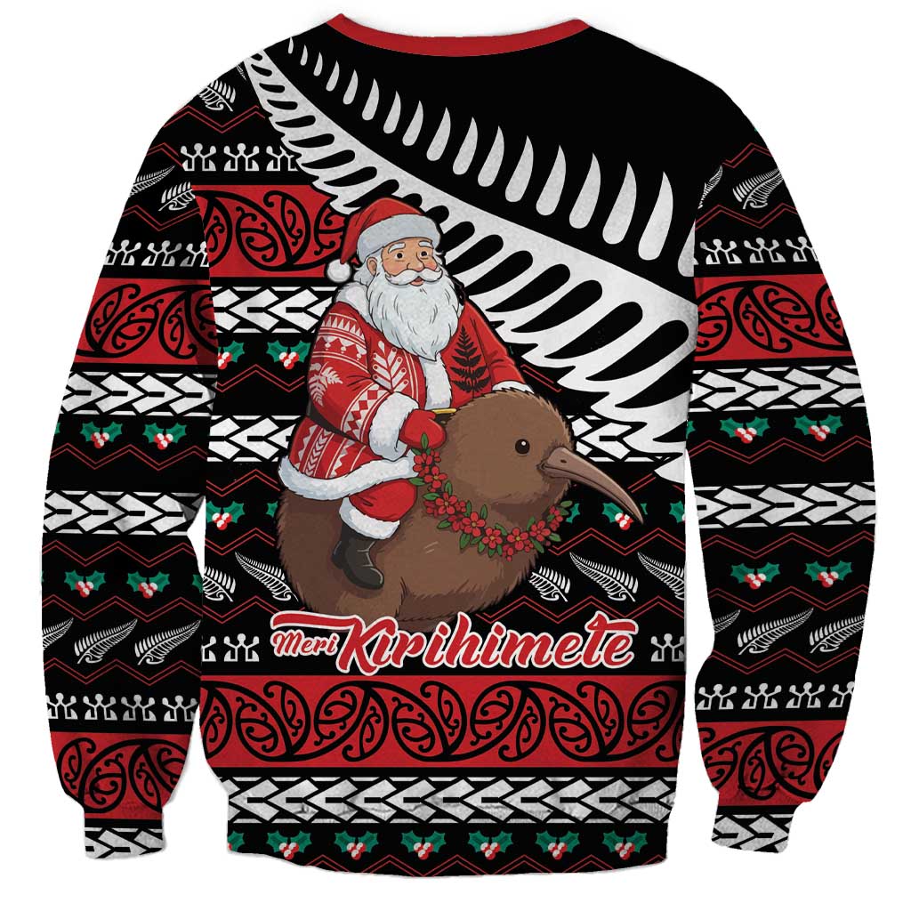 New Zealand Kiwi Santa Christmas Sweatshirt He Wairua Kirihimete - Aussie Hoodie