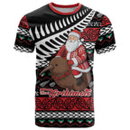 New Zealand Kiwi Santa Christmas T Shirt He Wairua Kirihimete - Aussie Hoodie