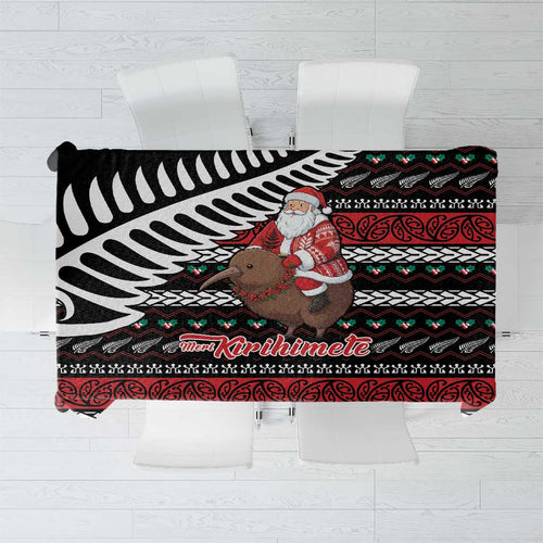 New Zealand Kiwi Santa Christmas Tablecloth He Wairua Kirihimete - Aussie Hoodie