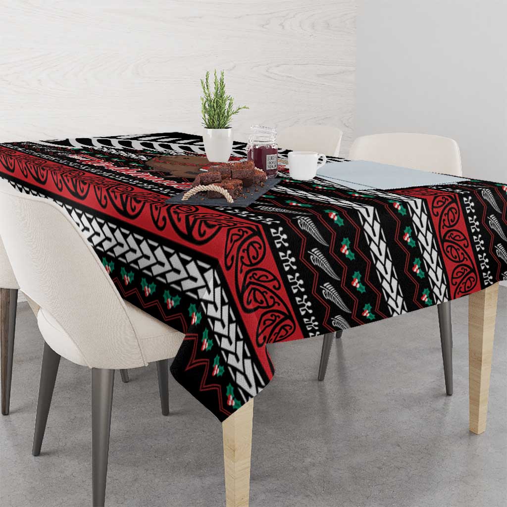 New Zealand Kiwi Santa Christmas Tablecloth He Wairua Kirihimete - Aussie Hoodie