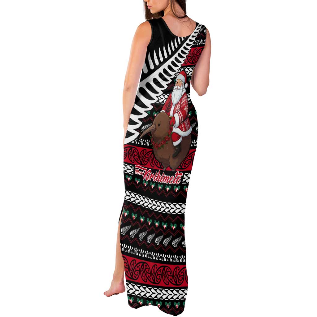 New Zealand Kiwi Santa Christmas Tank Maxi Dress He Wairua Kirihimete - Aussie Hoodie