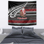 New Zealand Kiwi Santa Christmas Tapestry He Wairua Kirihimete - Aussie Hoodie