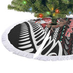New Zealand Kiwi Santa Christmas Tree Skirt He Wairua Kirihimete - Aussie Hoodie
