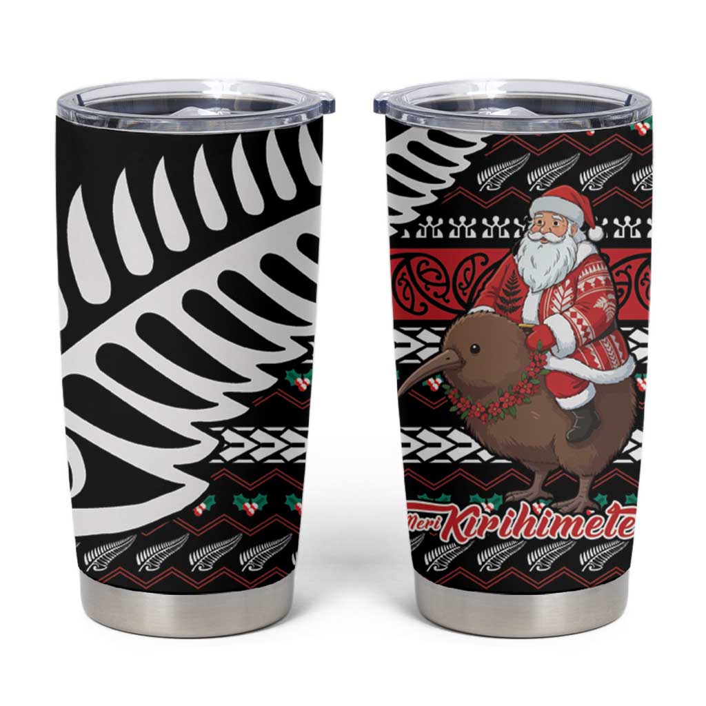 New Zealand Kiwi Santa Christmas Tumbler Cup He Wairua Kirihimete - Aussie Hoodie