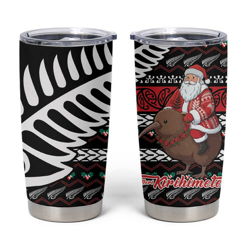New Zealand Kiwi Santa Christmas Tumbler Cup He Wairua Kirihimete - Aussie Hoodie