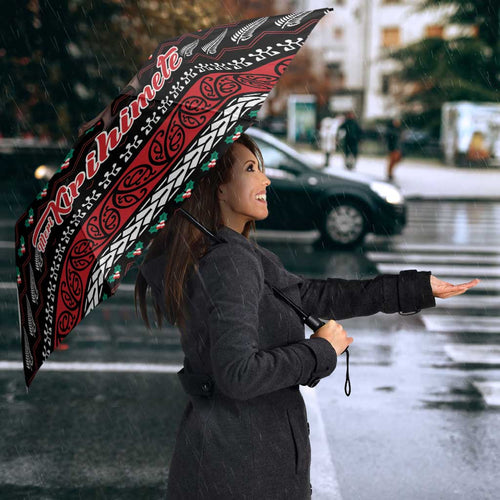 New Zealand Kiwi Santa Christmas Umbrella He Wairua Kirihimete - Aussie Hoodie
