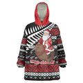 New Zealand Kiwi Santa Christmas Wearable Blanket Hoodie He Wairua Kirihimete - Aussie Hoodie