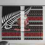 New Zealand Kiwi Santa Christmas Window Curtain He Wairua Kirihimete - Aussie Hoodie