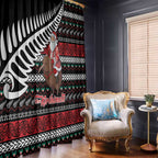 New Zealand Kiwi Santa Christmas Window Curtain He Wairua Kirihimete - Aussie Hoodie