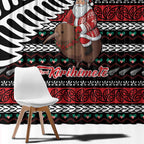 New Zealand Kiwi Santa Christmas Window Curtain He Wairua Kirihimete - Aussie Hoodie