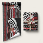 New Zealand Kiwi Santa Christmas Wrapping Paper He Wairua Kirihimete - Aussie Hoodie