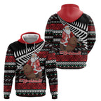 New Zealand Kiwi Santa Christmas Zip Hoodie He Wairua Kirihimete - Aussie Hoodie