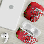 Personalised New Zealand Koru Pohutukawa AirPods Case Meri Kirihimete Aroha for Christmas - Aussie Hoodie