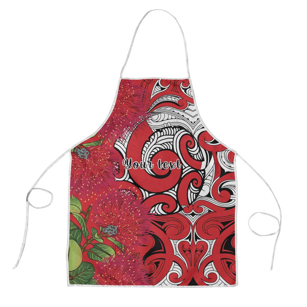 Personalised New Zealand Koru Pohutukawa Apron Meri Kirihimete Aroha for Christmas - Aussie Hoodie