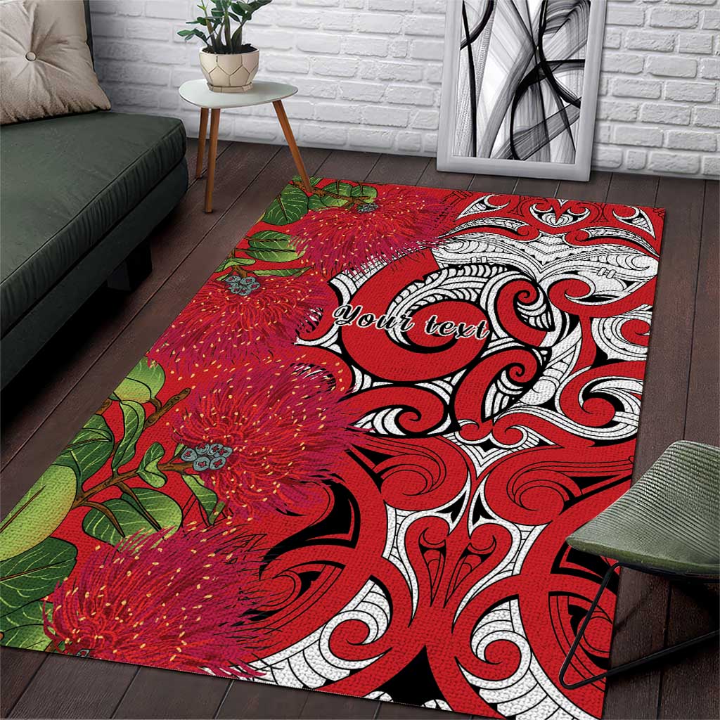 Personalised New Zealand Koru Pohutukawa Area Rug Meri Kirihimete Aroha for Christmas - Aussie Hoodie