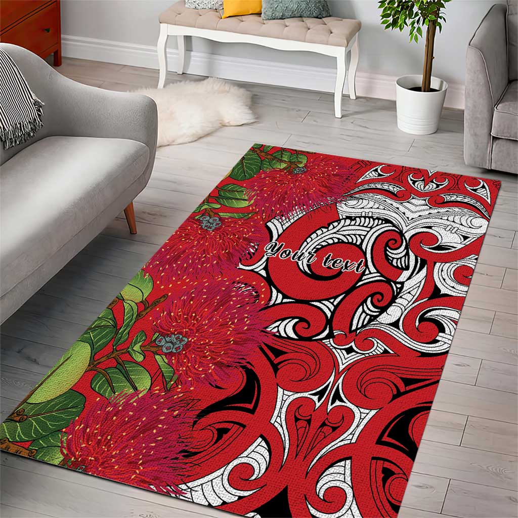Personalised New Zealand Koru Pohutukawa Area Rug Meri Kirihimete Aroha for Christmas - Aussie Hoodie