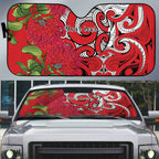 Personalised New Zealand Koru Pohutukawa Auto Sun Shade Meri Kirihimete Aroha for Christmas - Aussie Hoodie