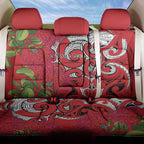 Personalised New Zealand Koru Pohutukawa Back Car Seat Cover Meri Kirihimete Aroha for Christmas - Aussie Hoodie