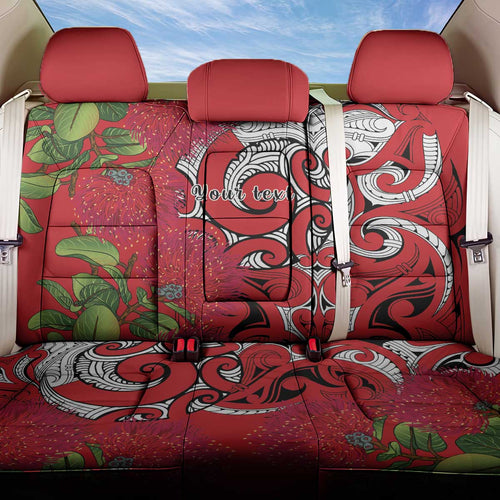 Personalised New Zealand Koru Pohutukawa Back Car Seat Cover Meri Kirihimete Aroha for Christmas - Aussie Hoodie