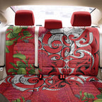 Personalised New Zealand Koru Pohutukawa Back Car Seat Cover Meri Kirihimete Aroha for Christmas - Aussie Hoodie