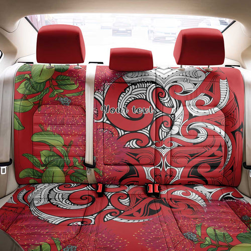 Personalised New Zealand Koru Pohutukawa Back Car Seat Cover Meri Kirihimete Aroha for Christmas - Aussie Hoodie