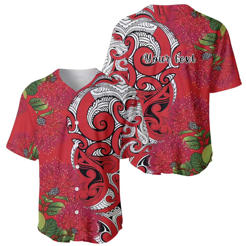 Personalised New Zealand Koru Pohutukawa Baseball Jersey Meri Kirihimete Aroha for Christmas - Aussie Hoodie