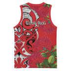 Personalised New Zealand Koru Pohutukawa Basketball Jersey Meri Kirihimete Aroha for Christmas - Aussie Hoodie