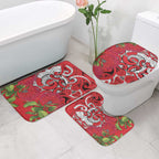 Personalised New Zealand Koru Pohutukawa Bathroom Set Meri Kirihimete Aroha for Christmas - Aussie Hoodie