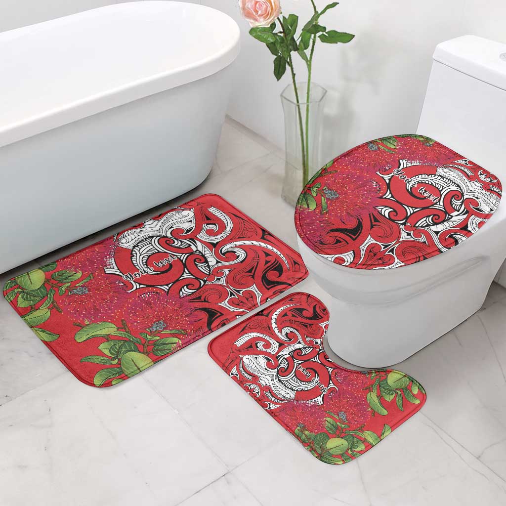 Personalised New Zealand Koru Pohutukawa Bathroom Set Meri Kirihimete Aroha for Christmas - Aussie Hoodie