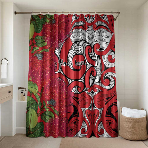 Personalised New Zealand Koru Pohutukawa Bathroom Set Meri Kirihimete Aroha for Christmas - Aussie Hoodie