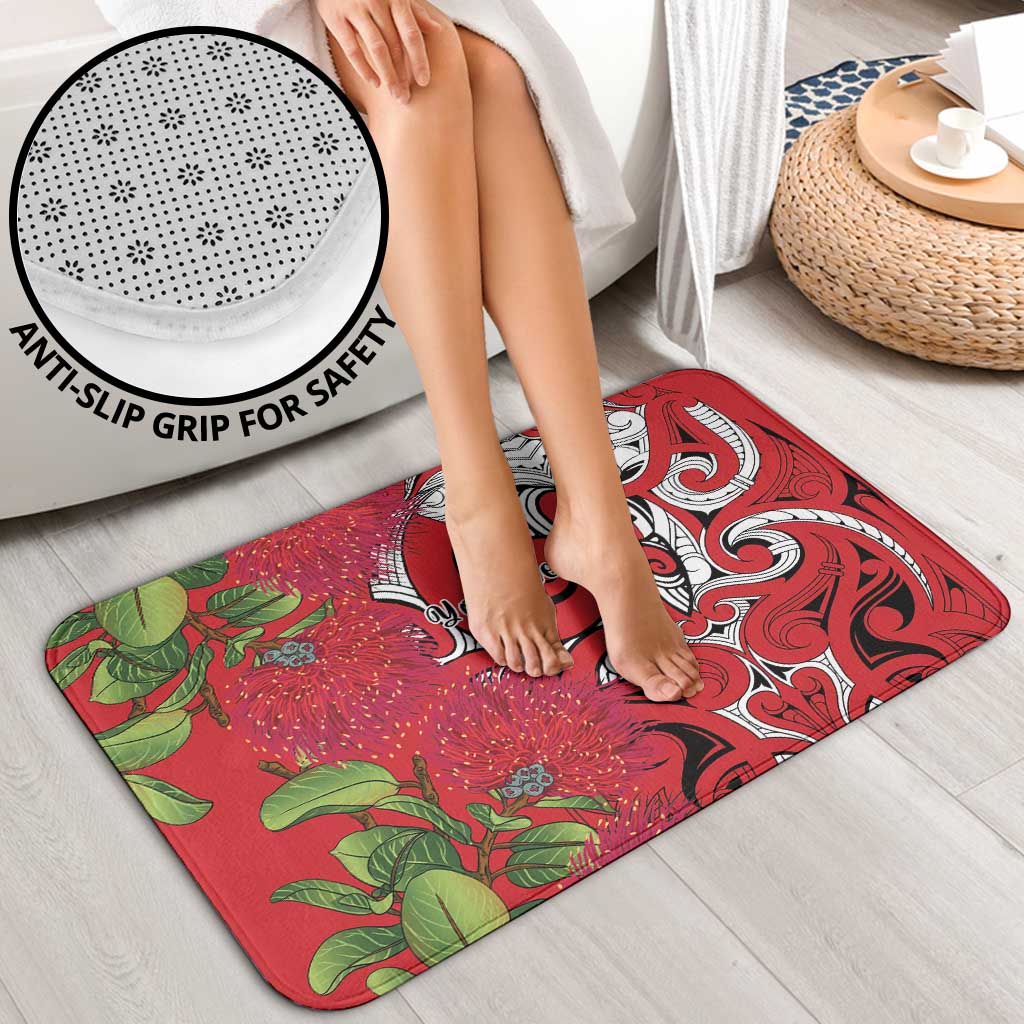 Personalised New Zealand Koru Pohutukawa Bathroom Set Meri Kirihimete Aroha for Christmas - Aussie Hoodie