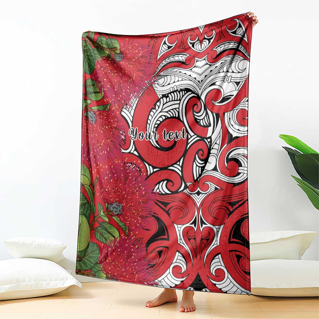 Personalised New Zealand Koru Pohutukawa Blanket Meri Kirihimete Aroha for Christmas - Aussie Hoodie