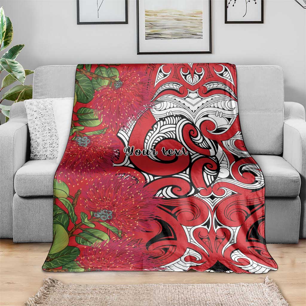 Personalised New Zealand Koru Pohutukawa Blanket Meri Kirihimete Aroha for Christmas - Aussie Hoodie