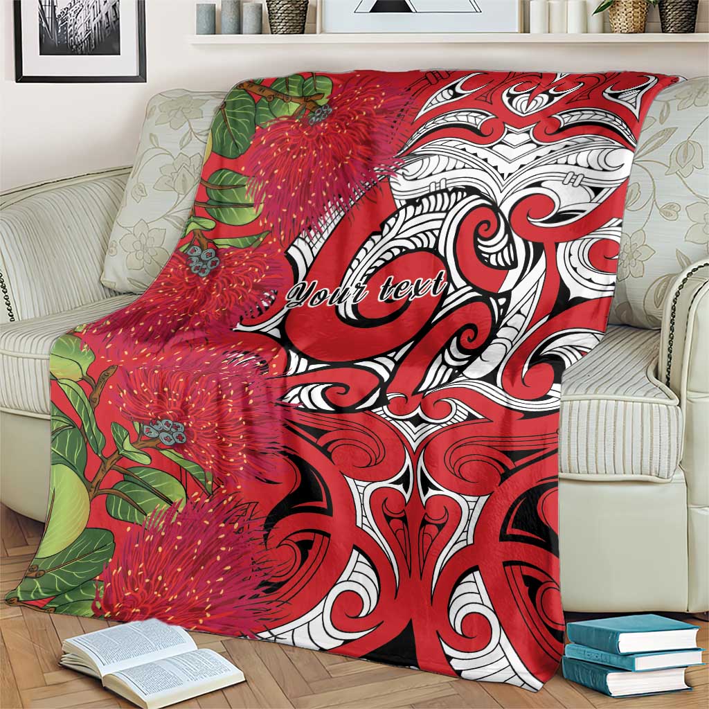 Personalised New Zealand Koru Pohutukawa Blanket Meri Kirihimete Aroha for Christmas - Aussie Hoodie