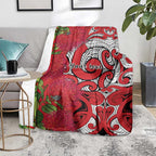 Personalised New Zealand Koru Pohutukawa Blanket Meri Kirihimete Aroha for Christmas - Aussie Hoodie
