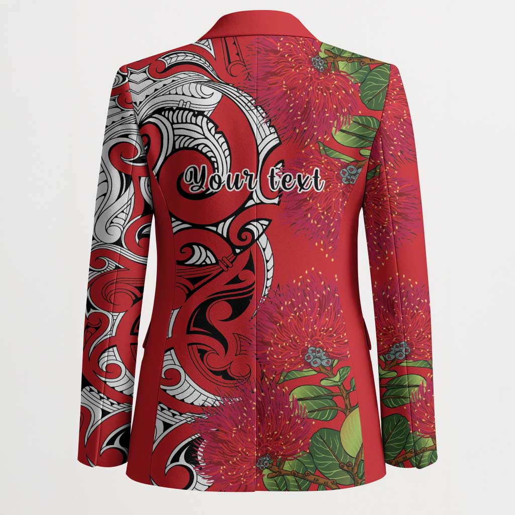 Personalised New Zealand Koru Pohutukawa Blazer Meri Kirihimete Aroha for Christmas - Aussie Hoodie