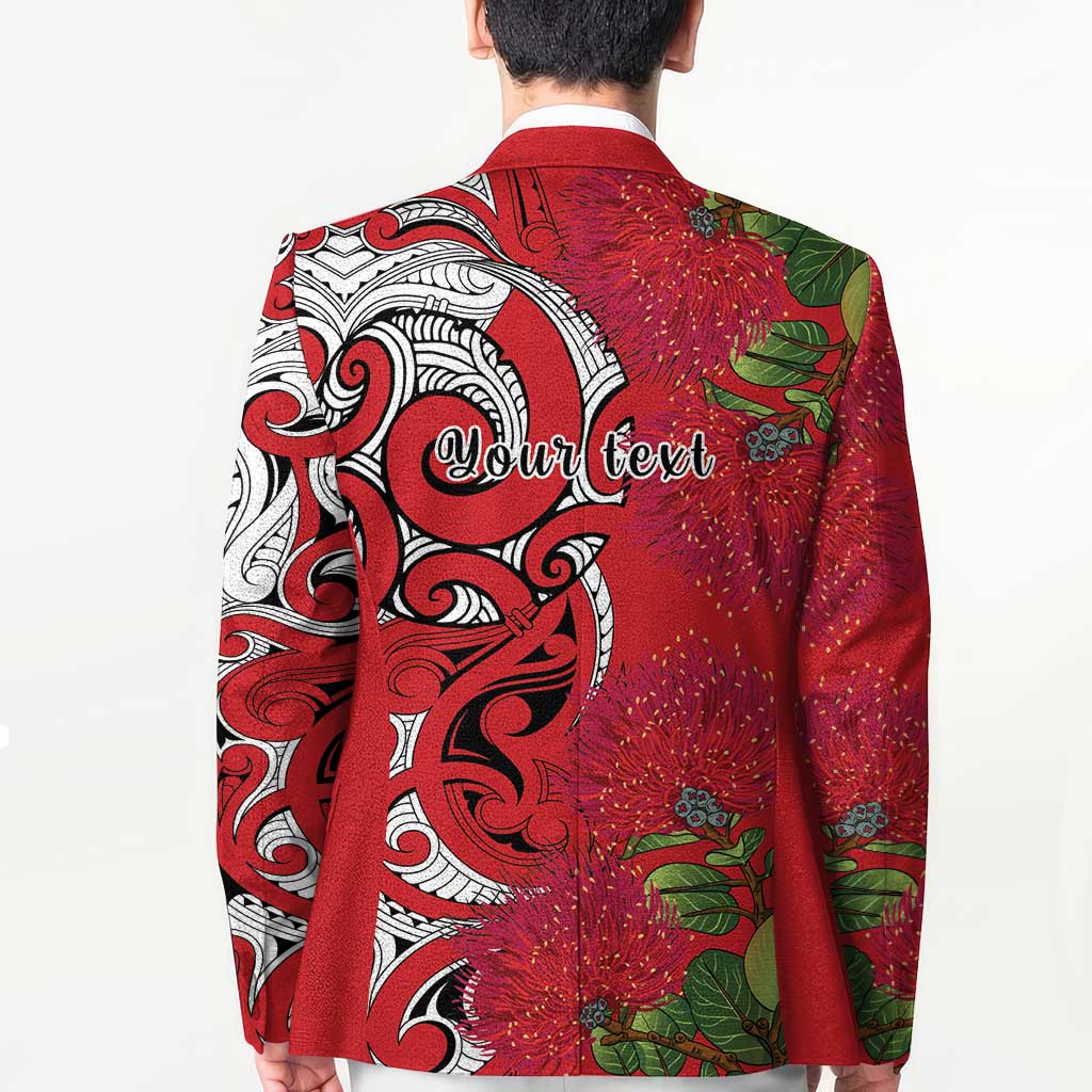 Personalised New Zealand Koru Pohutukawa Blazer Meri Kirihimete Aroha for Christmas - Aussie Hoodie