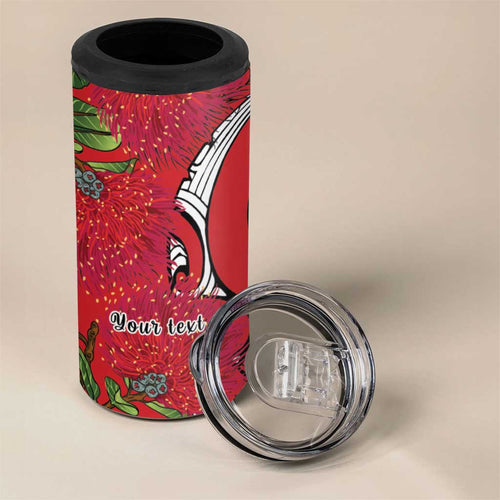 Personalised New Zealand Koru Pohutukawa 4 in 1 Can Cooler Tumbler Meri Kirihimete Aroha for Christmas - Aussie Hoodie