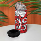 Personalised New Zealand Koru Pohutukawa 4 in 1 Can Cooler Tumbler Meri Kirihimete Aroha for Christmas - Aussie Hoodie