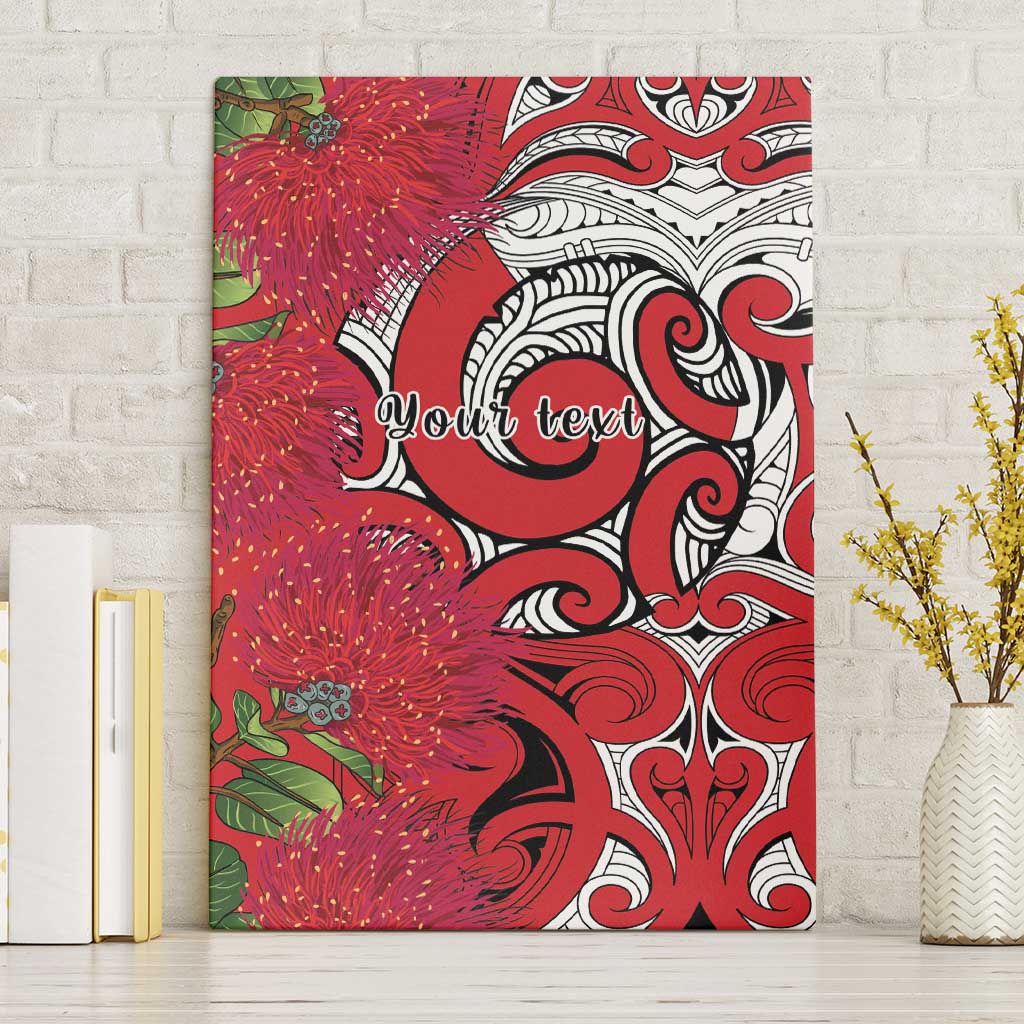 Personalised New Zealand Koru Pohutukawa Canvas Wall Art Meri Kirihimete Aroha for Christmas - Aussie Hoodie