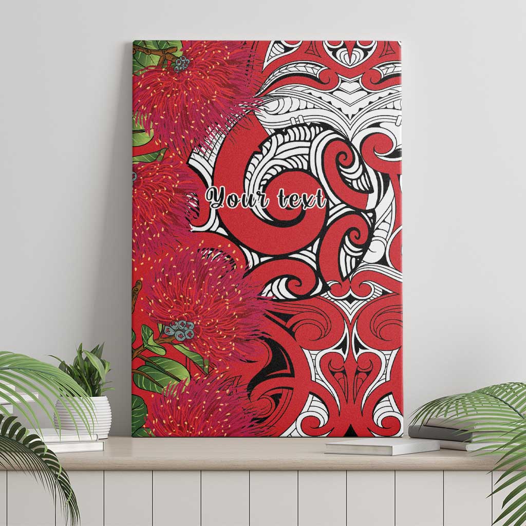 Personalised New Zealand Koru Pohutukawa Canvas Wall Art Meri Kirihimete Aroha for Christmas - Aussie Hoodie