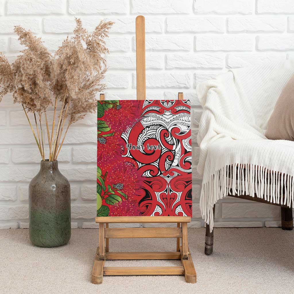 Personalised New Zealand Koru Pohutukawa Canvas Wall Art Meri Kirihimete Aroha for Christmas - Aussie Hoodie